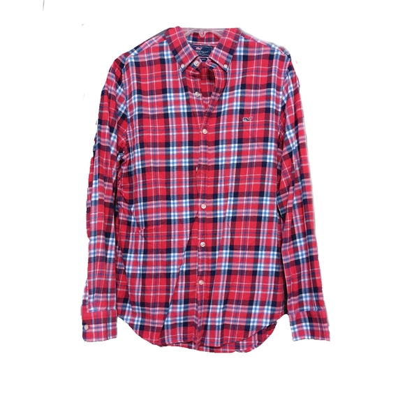 Vineyard Vines Other - Vineyard Vines Mens M Slim Fit Ginger Rum Plaid Button Down Shirt